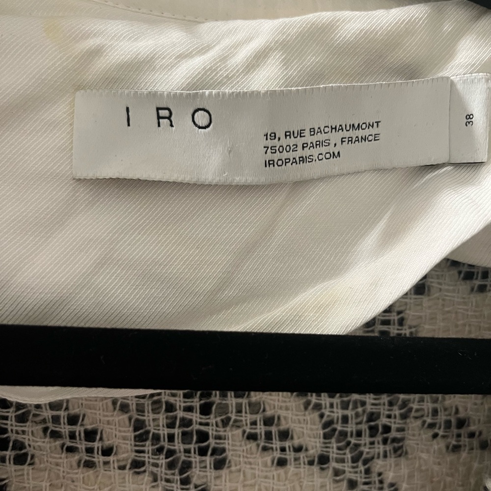 Iro Houndstooth Wool Thread Jacket With Silver De… - image 4